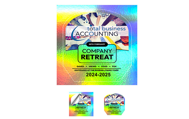 Full Color Custom Shape Removable Vinyl Stickers in Singles